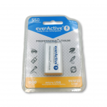 EVHR22-550 battery everActive 6F22/9V Li-ion 550 mAh