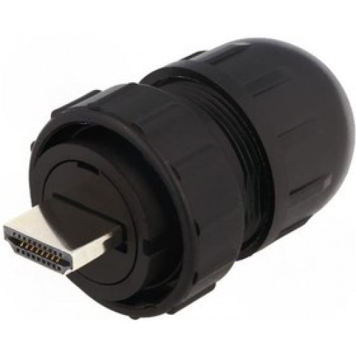DCC-HDMIB-310, HDMI; plug; Data-Con-X; for cable; straight; soldering DCC-HDMIB-310, HDMI; plug; Data-Con-X; for cable; straight; soldering