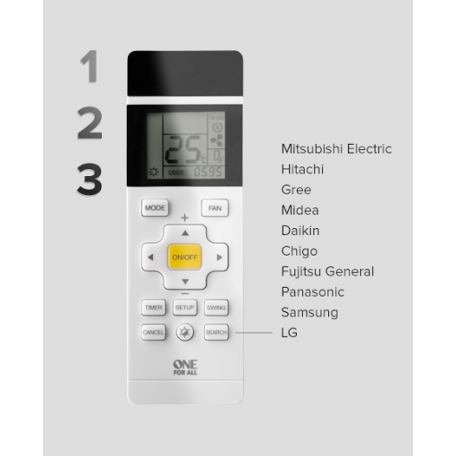 M1548, URC1035 Universālā pults gaisa kondicionierim