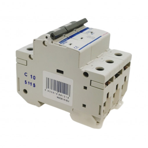 DPE06C30010 Circuit breaker; 230/400VAC; Inom: 10A; Poles: 3; DIN; Charact: C; TERASAKI DPE06 DPE06C30010 Circuit breaker; 230/400VAC; Inom: 10A; Poles: 3; DIN; Charact: C; TERASAKI DPE06
