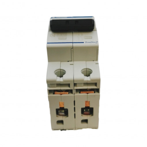 DS06D20002 Circuit breaker; 230/400VAC; Inom: 2A; Poles: 2; DIN; Charact: D; 6kA TERASAKI