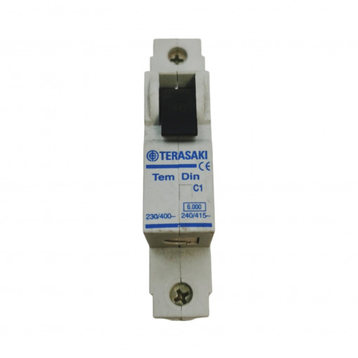C06N10001 Circuit breaker; 230/400VAC; Inom: 1A; Poles: 1; DIN; Charact: C TERASAKI C06N10001 Circuit breaker; 230/400VAC; Inom: 1A; Poles: 1; DIN; Charact: C TERASAKI