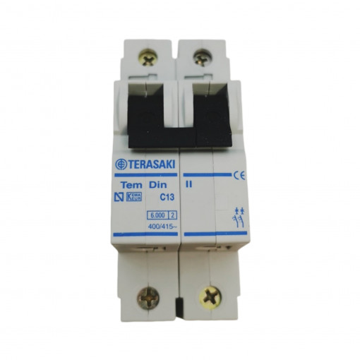 C06N20013 Circuit breaker; 230/400VAC; Inom: 13A; Poles: 2; DIN; Charact: C TERASAKI C06N20013 Circuit breaker; 230/400VAC; Inom: 13A; Poles: 2; DIN; Charact: C TERASAKI