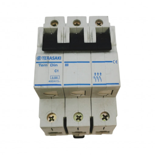 C06N30001 Circuit breaker; 400VAC; Inom: 1A; Poles: 3; DIN; Charact: C; 6kA TERASAKI C06N30001 Circuit breaker; 400VAC; Inom: 1A; Poles: 3; DIN; Charact: C; 6kA TERASAKI