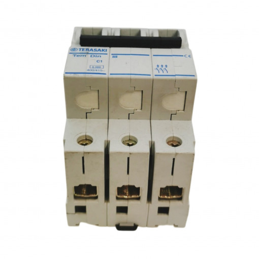 C06N30001 Circuit breaker; 400VAC; Inom: 1A; Poles: 3; DIN; Charact: C; 6kA TERASAKI C06N30001 Circuit breaker; 400VAC; Inom: 1A; Poles: 3; DIN; Charact: C; 6kA TERASAKI