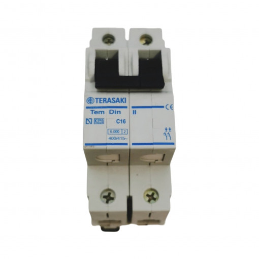 C06N20016 Circuit breaker; 230/400VAC; Inom: 16A; Poles: 2; DIN; Charact: C TERASAKI C06N20016 Circuit breaker; 230/400VAC; Inom: 16A; Poles: 2; DIN; Charact: C TERASAKI