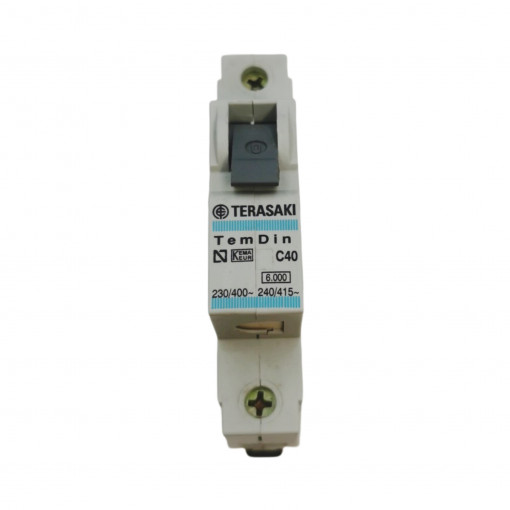 C-40A Circuit breaker; 230/400VAC; Inom: 40A; Poles: 1; DIN; Charact: C C-40A Circuit breaker; 230/400VAC; Inom: 40A; Poles: 1; DIN; Charact: C
