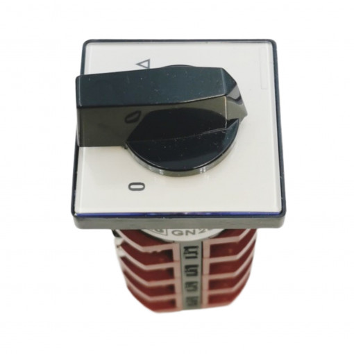 7GN2512U Rotary cam switch 7GN series, star-delta motor starter switch 25A, for front mounting with black handle LOVATO