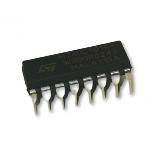 M74HC161B1R:Semiconductors, 4-Bit Synchronous Binary Counter, 5V, DIP 16 M74HC161B1R:Semiconductors, 4-Bit Synchronous Binary Counter, 5V, DIP 16