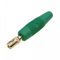 VON20GN:Plug; 4mm banana; 16A; 60VDC; zaļš; non-insulated; 3mΩ; 2.5AWG, HIRSCHMANN T&M