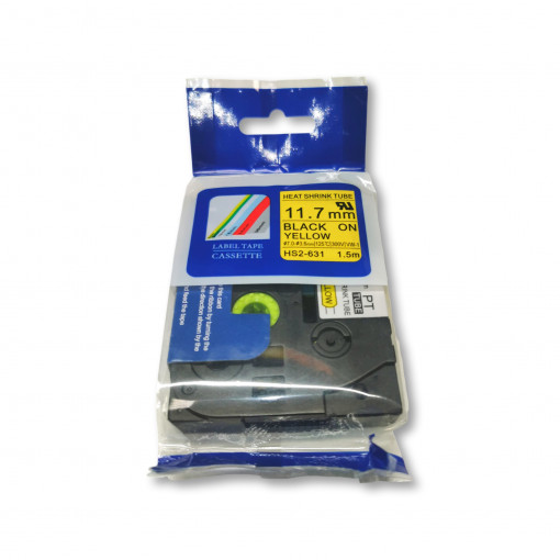 HS2-631 (3.6mm-7.0mm) termo sēžas caurule, dzeltena 11.7mm x 1.5m analogs