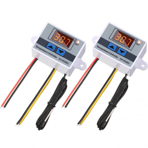 Digitāls termostats , NTC , -50-110°C , 0.1°C , 12VDC , 250VAC 10A , 45x60mm XH-W3001 Digitāls termostats , NTC , -50-110°C , 0.1°C , 12VDC , 250VAC 10A , 45x60mm XH-W3001