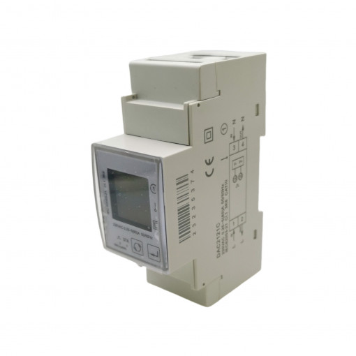 1F-2DIN-LCD WiFi Wi-Fi Vienfāzes elektrības skaitītājs ar iesl./izsl. Releju | iOS, Android App TUYA | 50A | DIN