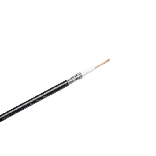 EK H155 50Om Low Loss kabelis Elektrokabel CU, melns EK H155 50Om Low Loss kabelis Elektrokabel CU, melns