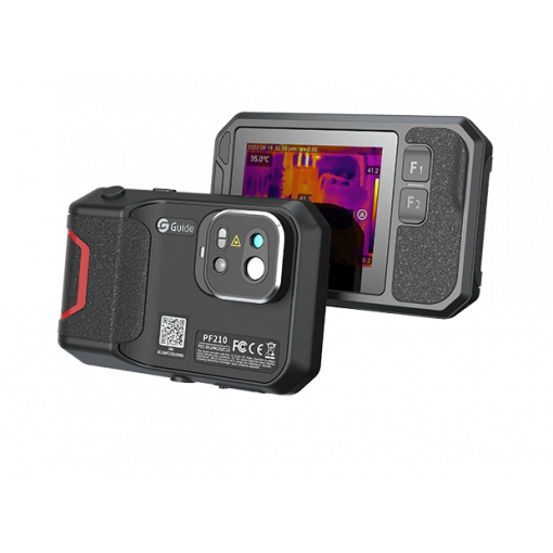 GUIDE IR PF210 Pocket-sized Thermal Camera; IR resolution: 256x192; Measurement Range: -20℃ to 550℃; Field of view: 56° × 48°; Minimum object distance: 0.3 m