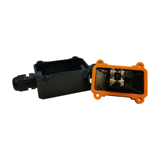 QWORK® IP65 ūdensizturīgs iebūvēts kabeļa slēdzis ar sarkanu indikācijas gaismiņu, 220V 30A, DPST slēdzis, divpozīciju ieslēgšanas/izslēgšanas slēdzis