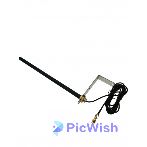 866 MHz Omnidirekcionāla 8 dBi antena, SMA Male, 2m RG174 kabelis, lineāra vertikāla polarizācija, sienas stiprinājums