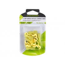 Ātri presējamie zaru savienotāji-T tips, dzeltens, 4,0-6,0 mm, 15 A max, iepakojums 5gab Ātri presējamie zaru savienotāji-T tips, dzeltens, 4,0-6,0 mm, 15 A max, iepakojums 5gab