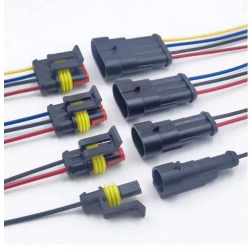 Hermētisks savienojuma bloks (komplekts) OH2 ar vadiem. 14A, 0.5 mm2, 24V IP67