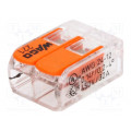 221-412, 2 poli Installation quick splice; 221; spring clamp; 0.2÷4mm2; 450V; 32A, WAGO