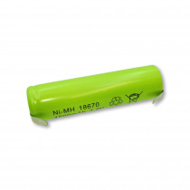 J-18670 BL; Re-battery: Ni-MH; 4/3A,4/3R23; 1.2V; 4500mAh; soldering lugs; JJJ