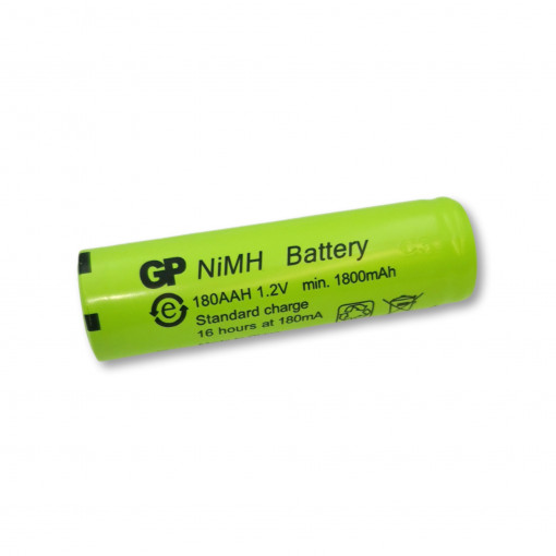 180AAH; Re-battery: Ni-MH; AA; 1.2V; 1800mAh; Ø17x50mm; 180mA; GP 180AAH; Re-battery: Ni-MH; AA; 1.2V; 1800mAh; Ø17x50mm; 180mA; GP