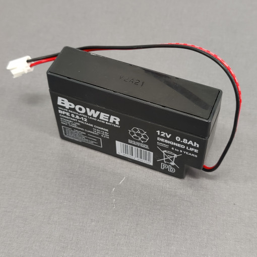 BPE 0,8-12; Re-battery: acid-lead; 12V; 0.8Ah; AGM; maintenance-free; BPOWER