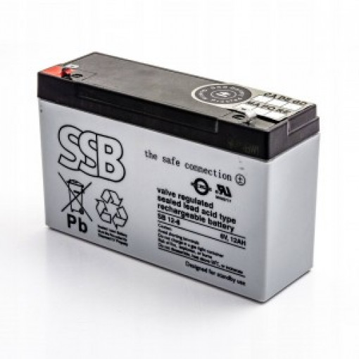 SB12-6; Re-battery: acid-lead; 6V; 12Ah; AGM; maintenance-free; SSB