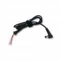 AK-SC-01; Cable; wires,DC 5,5/2,1 plug; angled; 0.5mm2; black; 1.2m; AKYGA
