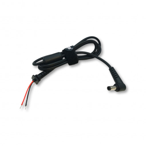 AK-SC-01; Cable; wires,DC 5,5/2,1 plug; angled; 0.5mm2; black; 1.2m; AKYGA