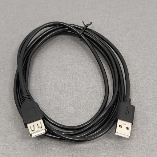 AK-USB-07; Cable; USB 2.0; USB A socket,USB A plug; nickel plated; 1.8m; AKYGA