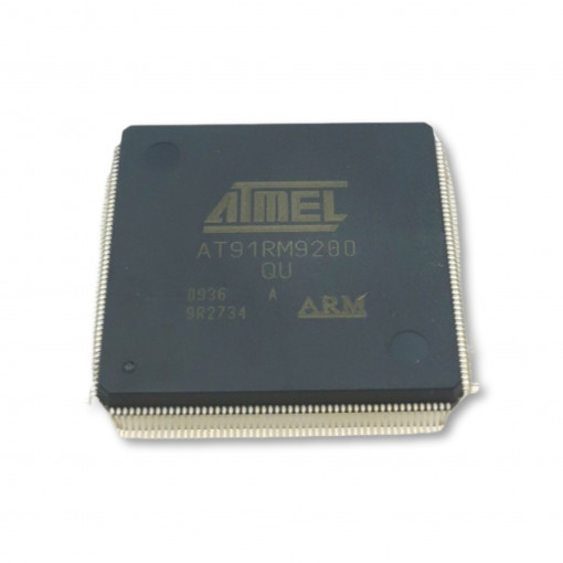 AT91RM9200-QU-002; ARM microprocessor; ARM920; SRAM: 16kB; 1.65÷1.95VDC; SMD; PQFP208; MICROCHIP TECHNOLOGY AT91RM9200-QU-002; ARM microprocessor; ARM920; SRAM: 16kB; 1.65÷1.95VDC; SMD; PQFP208; MICROCHIP TECHNOLOGY