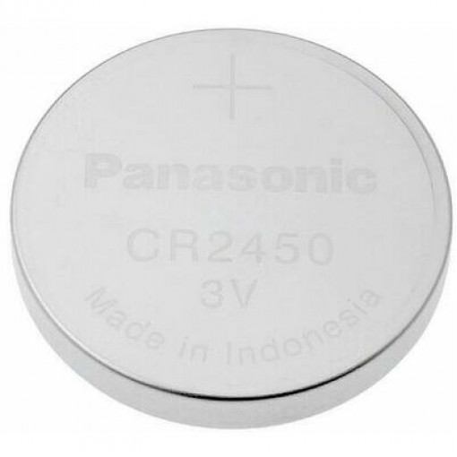 CR2450; Battery: lithium; 3V; CR2450,coin; Ø24.7x5mm; non-rechargeable; PANASONIC CR2450; Battery: lithium; 3V; CR2450,coin; Ø24.7x5mm; non-rechargeable; PANASONIC