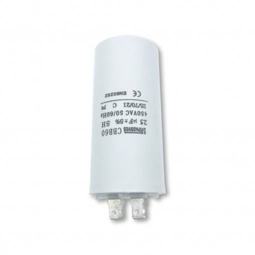 CBB60E-25/450; Capacitor: motors, run; 25uF; 450V; Ø42x95mm; -25÷70°C; ±5%; 3000h; SR PASSIVES