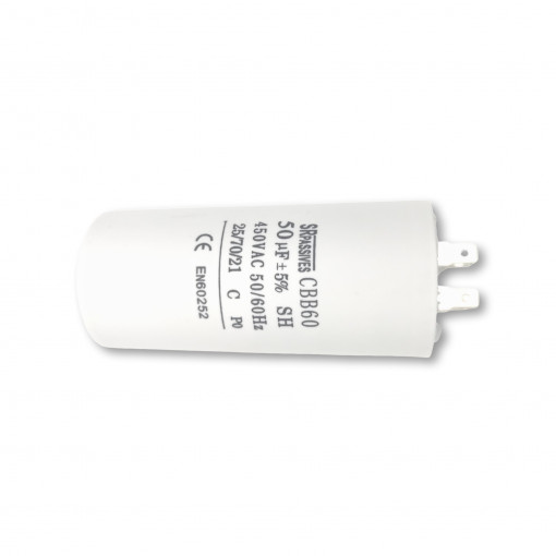 CBB60E-50/450; Capacitor: motors, run; 50uF; 450V; Ø50x106mm; -25÷70°C; ±5%; 3000h; SR PASSIVES