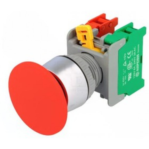EB22-1O/C R; Switch: push-button; Stabl.pos: 1; NC + NO; 3A/230VAC; 22mm; red; AUSPICIOUS EB22-1O/C R; Switch: push-button; Stabl.pos: 1; NC + NO; 3A/230VAC; 22mm; red; AUSPICIOUS