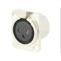 FC61900N; Socket; XLR; female; PIN: 3; soldering; gold-plated; silver; metal; CLIFF FC61900N; Socket; XLR; female; PIN: 3; soldering; gold-plated; silver; metal; CLIFF