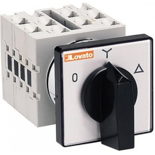 GX1611U; Switch: reversing cam switch; Stabl.pos: 3; 16A; 1-0-2; Poles: 3; LOVATO ELECTRIC