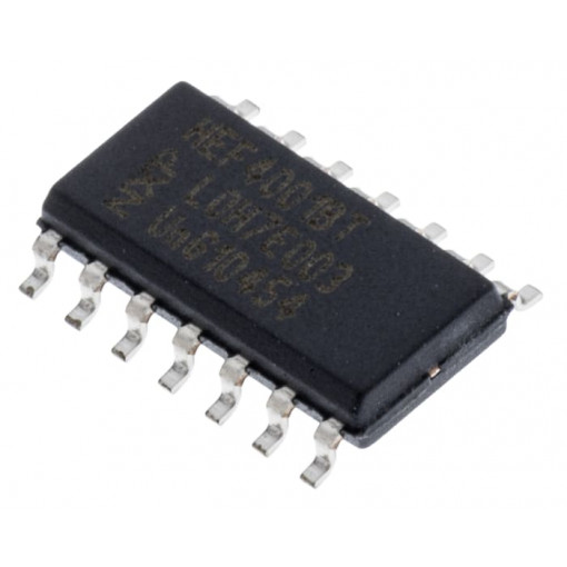 HEF4001BT.652; IC: digital; NOR; Channels: 4; IN: 2; CMOS; SMD; SO14; NEXPERIA HEF4001BT.652; IC: digital; NOR; Channels: 4; IN: 2; CMOS; SMD; SO14; NEXPERIA