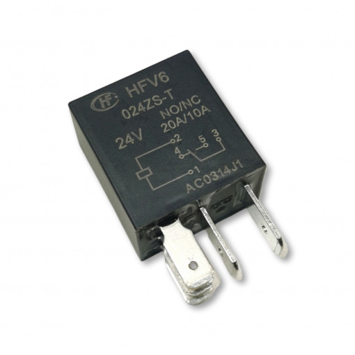 HFV6/024ZS-T; Relay: electromagnetic; SPDT; Ucoil: 24VDC; 30A; automotive; 360Ω; HONGFA RELAY HFV6/024ZS-T; Relay: electromagnetic; SPDT; Ucoil: 24VDC; 30A; automotive; 360Ω; HONGFA RELAY