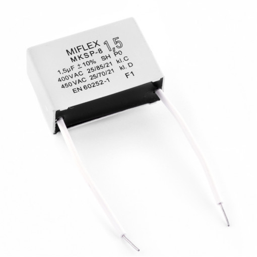 I250V515K-C, Capacitor: motors, run; 1.5uF; 400VAC; 41.4x28.5x16mm; ±10%; 3000h, MIFLEX