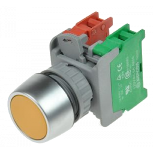 PBF22-1O/C Y; Switch: push-button; Stabl.pos: 1; NC + NO; 3A/230VAC; 22mm; yellow; AUSPICIOUS PBF22-1O/C Y; Switch: push-button; Stabl.pos: 1; NC + NO; 3A/230VAC; 22mm; yellow; AUSPICIOUS