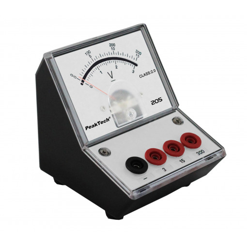 P205-07; Meter: table; VDC: 0÷3/15/300V; 2%; Display: analogue; 50Ω; PEAKTECH P205-07; Meter: table; VDC: 0÷3/15/300V; 2%; Display: analogue; 50Ω; PEAKTECH