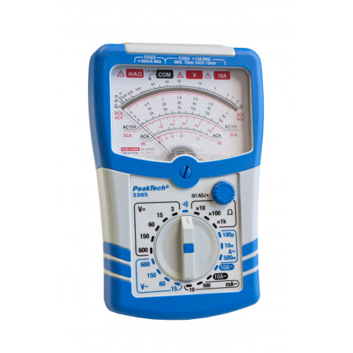 P3385; Analogue multimeter; analogue; VDC: 2,5/10/50/250/600V; 315g; PEAKTECH P3385; Analogue multimeter; analogue; VDC: 2,5/10/50/250/600V; 315g; PEAKTECH