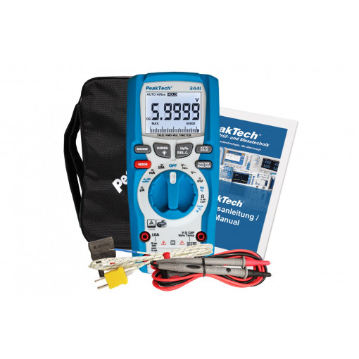 P3441; Digital multimeter; LCD 4,75 digit (50000); True RMS; -50÷760°C; PEAKTECH