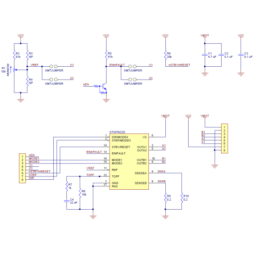 STSPIN220 LOW-VOLTAGE STEPPER MOTOR DRIV; Stepper motor controller; STSPIN220; 1.1A; Uin mot: 1.8÷10V; POLOLU