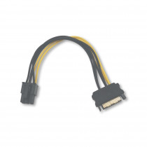 53989; Cable: SATA; PCI-E 6pin female,SATA 15pin plug; 0.15m; QOLTEC 53989; Cable: SATA; PCI-E 6pin female,SATA 15pin plug; 0.15m; QOLTEC