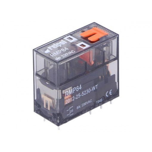 RMP84-2012-25-5230-WT; Relay: electromagnetic; DPDT; Ucoil: 230VAC; 8A/250VAC; 8A/24VDC; RELPOL
