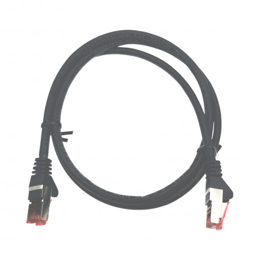 68693; Patch cord; S/FTP; 6; stranded; Cu; LSZH; black; 1m; halogen free; Goobay