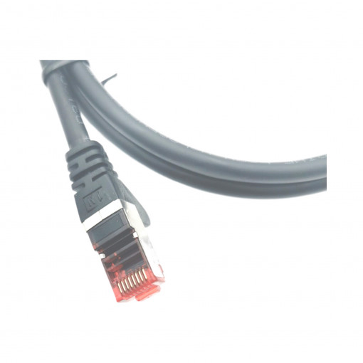 68693; Patch cord; S/FTP; 6; stranded; Cu; LSZH; black; 1m; halogen free; Goobay